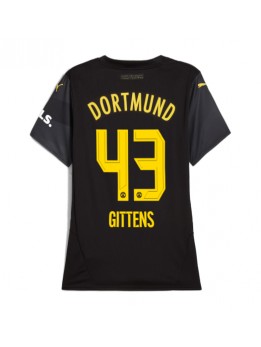 Billige Borussia Dortmund Jamie Bynoe-Gittens #43 Bortedrakt Dame 2024-25 Kortermet